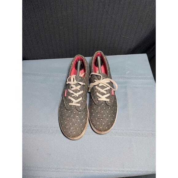 Vans Polka-Dot Grey and Pink Low top Lace up Kids Sneakers Size 5Y SKU 721356 - Picture 2 of 6